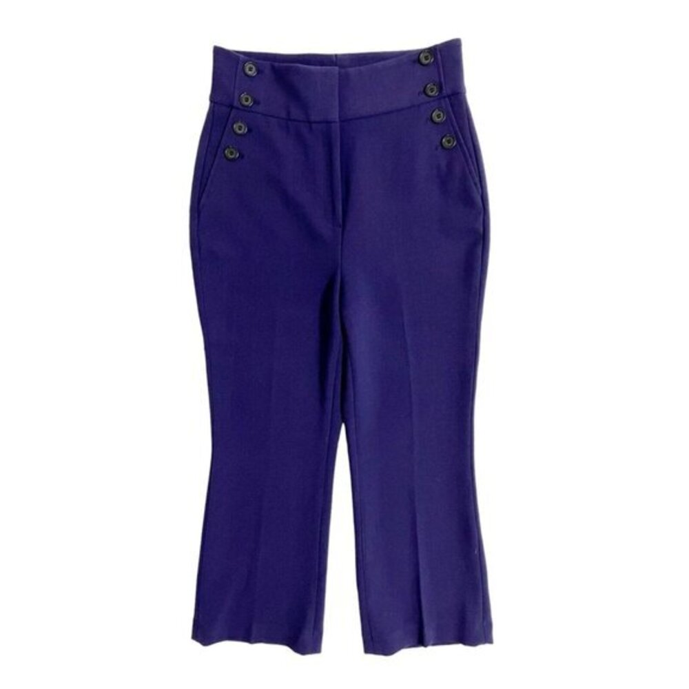 Halogen Pants Atlantic + Pacific Stretch Cropped Pants Purple SZ 8 New